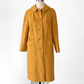 Vintage 60s Pendleton Heathered Golden Mustard Yellow Sculptural Wool Coat (M)
