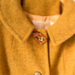 Vintage 60s Pendleton Heathered Golden Mustard Yellow Sculptural Wool Coat (M)