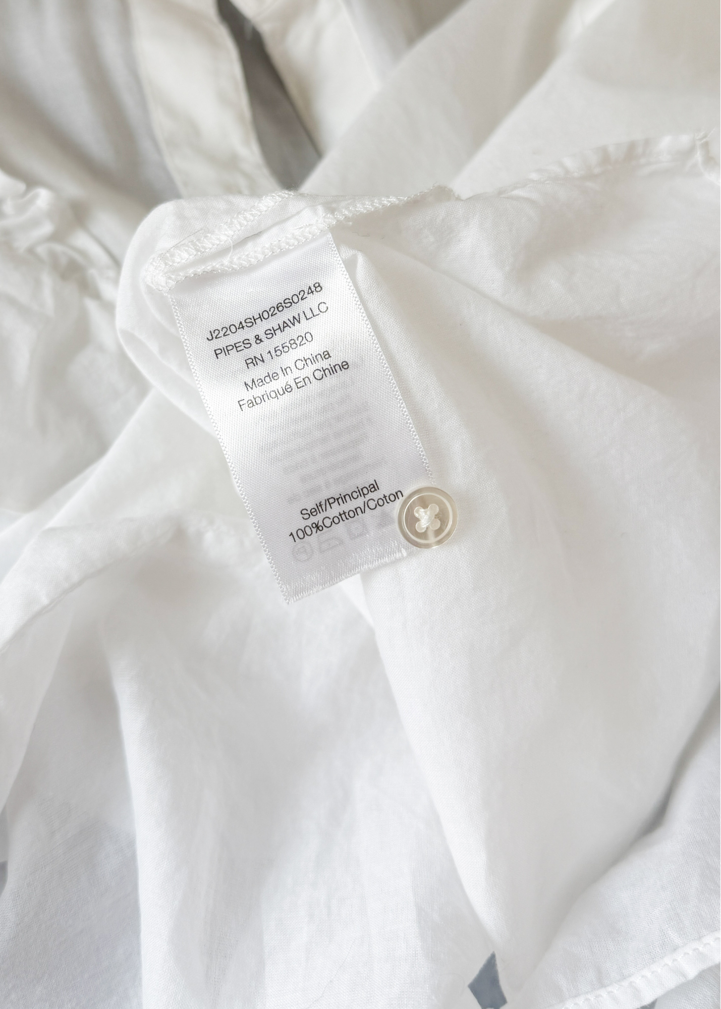 Veronica Beard Jaliyah White Cotton Button Down Ruffle Top (S)