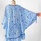 Poupette St Barth Blue Purple Poncho Tunic Mini Dress (One Size)