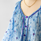 Poupette St Barth Blue Purple Poncho Tunic Mini Dress (One Size)