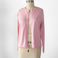 Real Clothes Saks Fifth Avenue Baby Pink Silk Cashmere Classic Cardigan Sweater (M)