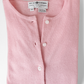Real Clothes Saks Fifth Avenue Baby Pink Silk Cashmere Classic Cardigan Sweater (M)
