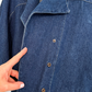 Vintage 80s IXS Clothing Indigo Denim Cotton Jacket made in Mexico (M)