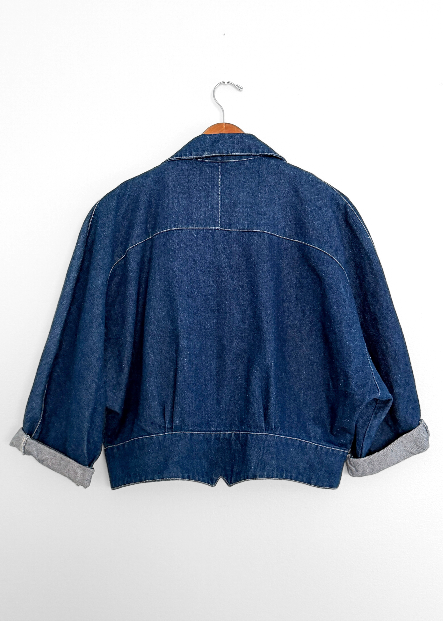 Vintage 80s IXS Clothing Indigo Denim Cotton Jacket made in Mexico (M)