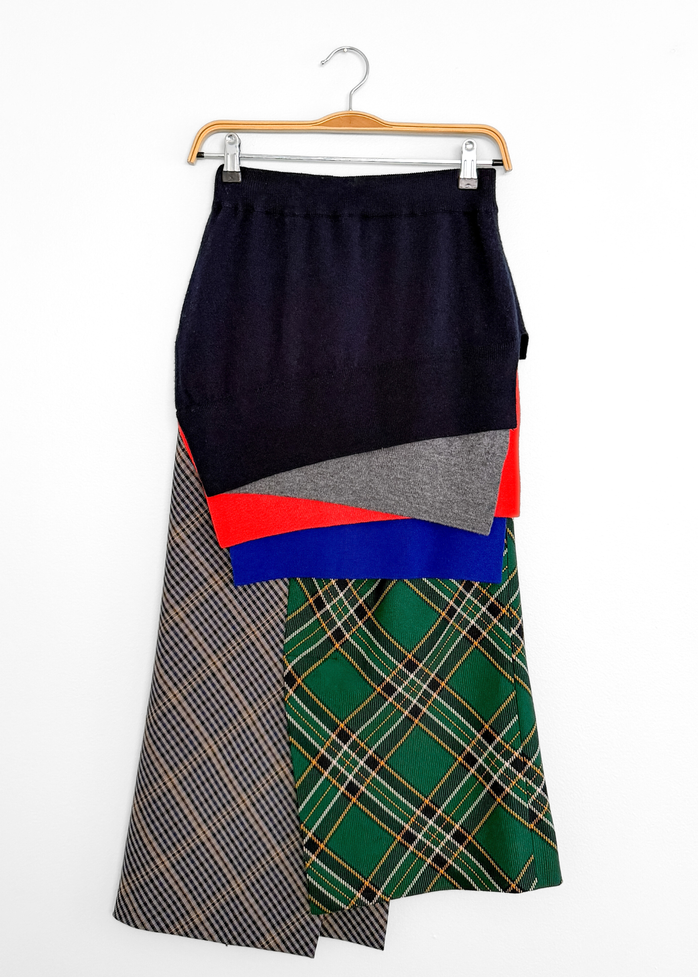 Enföld Japanese Layered Patchwork Asymmetric Skirt (38 or US 2)