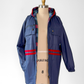 Vintage 90s J.G Hook Blue Red Plaid Rain Coat (S)