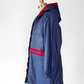Vintage 90s J.G Hook Blue Red Plaid Rain Coat (S)