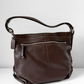 Coach Brown Pebbled Leather Shoulder Hobo Purse # F15064