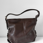 Coach Brown Pebbled Leather Shoulder Hobo Purse # F15064