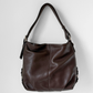 Coach Brown Pebbled Leather Shoulder Hobo Purse # F15064
