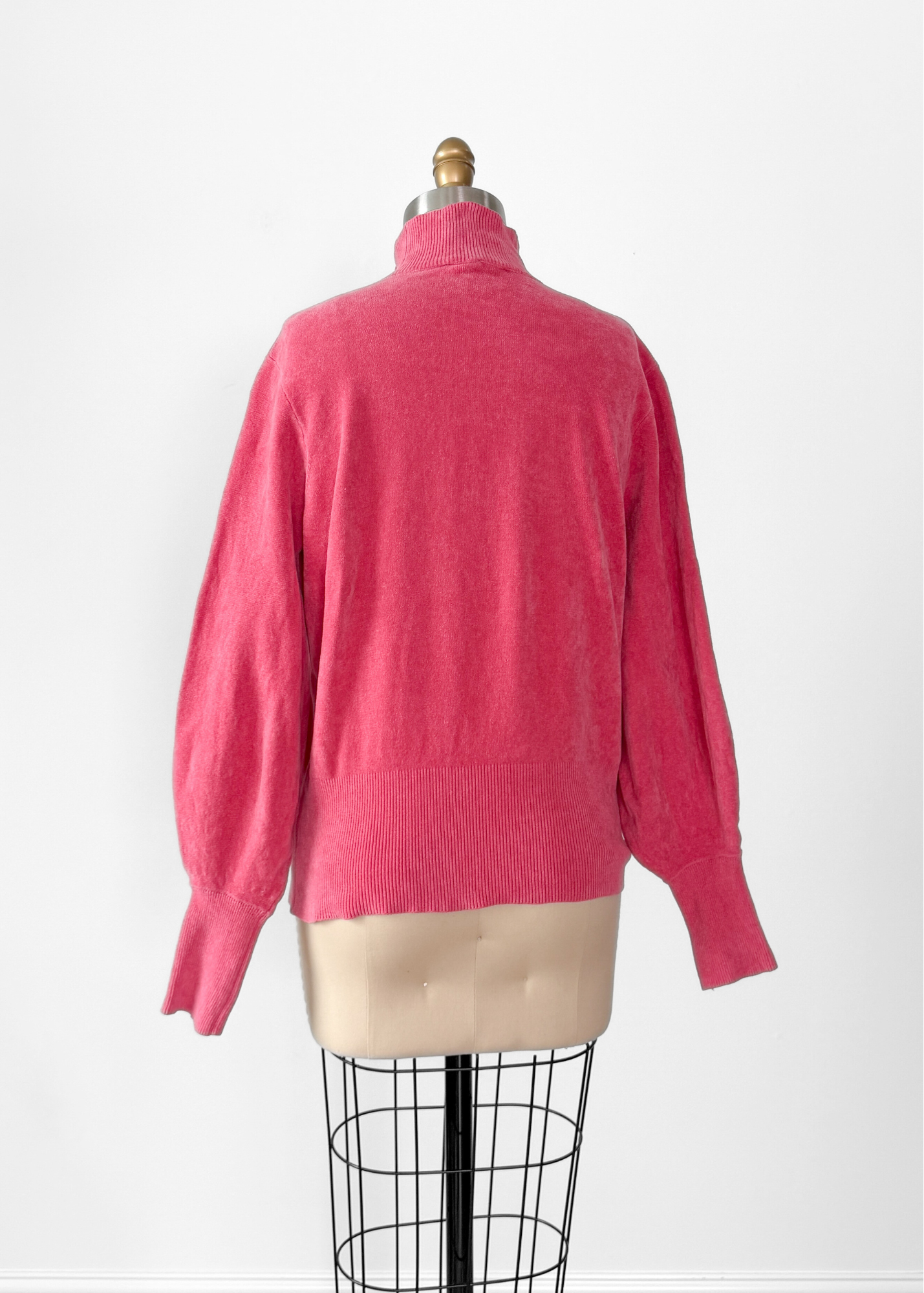 Just Female Adelet Knit Mock Neck Sweater in Rose Pink (M)