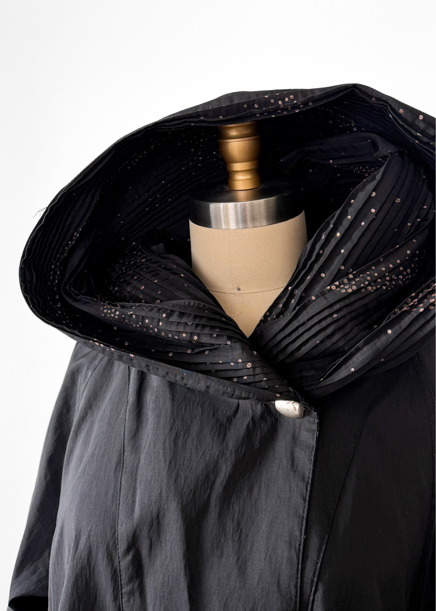 Mycra Pac Reversible Black Polka Dot Rain Coat