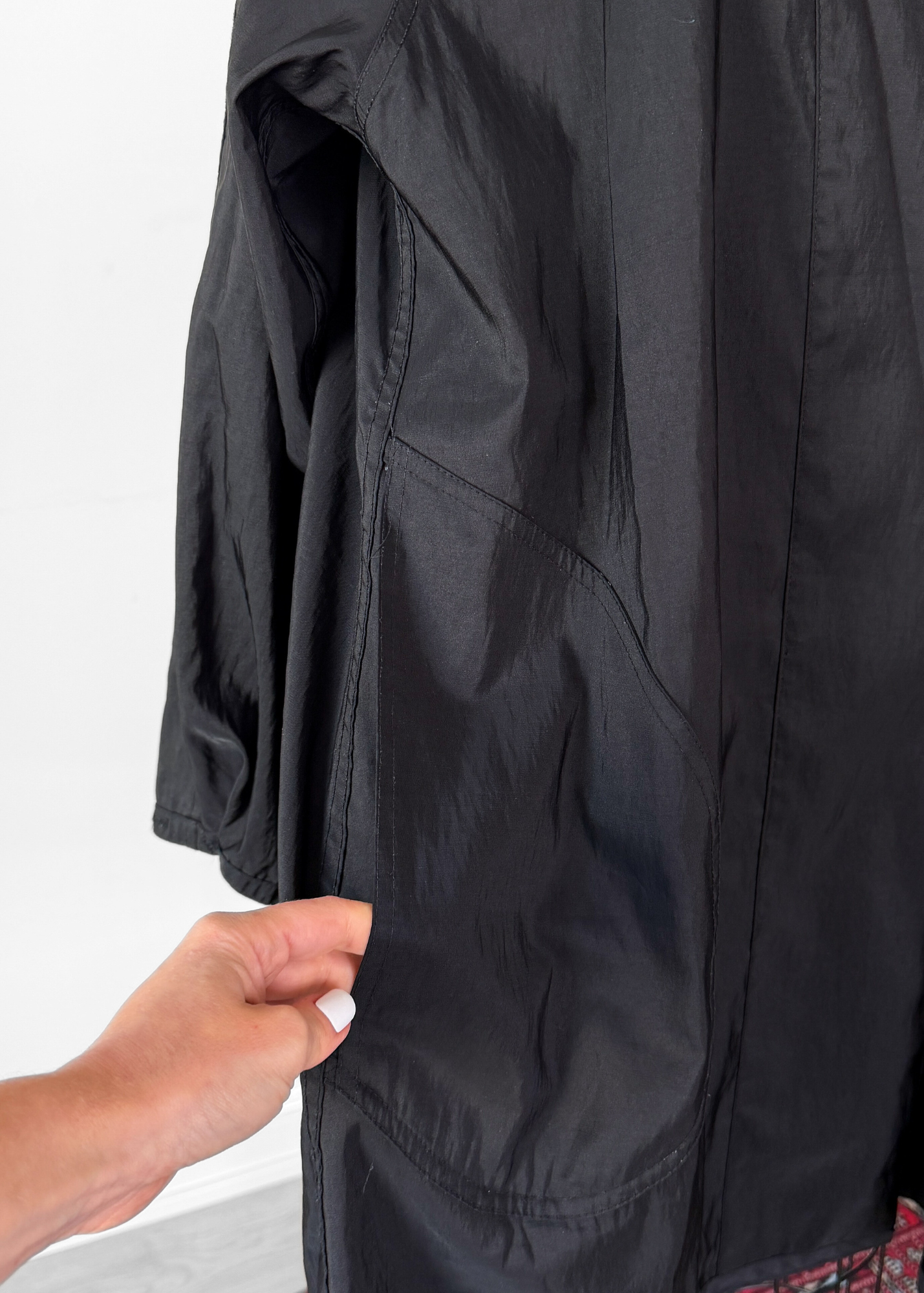 Mycra Pac Reversible Black Polka Dot Rain Coat