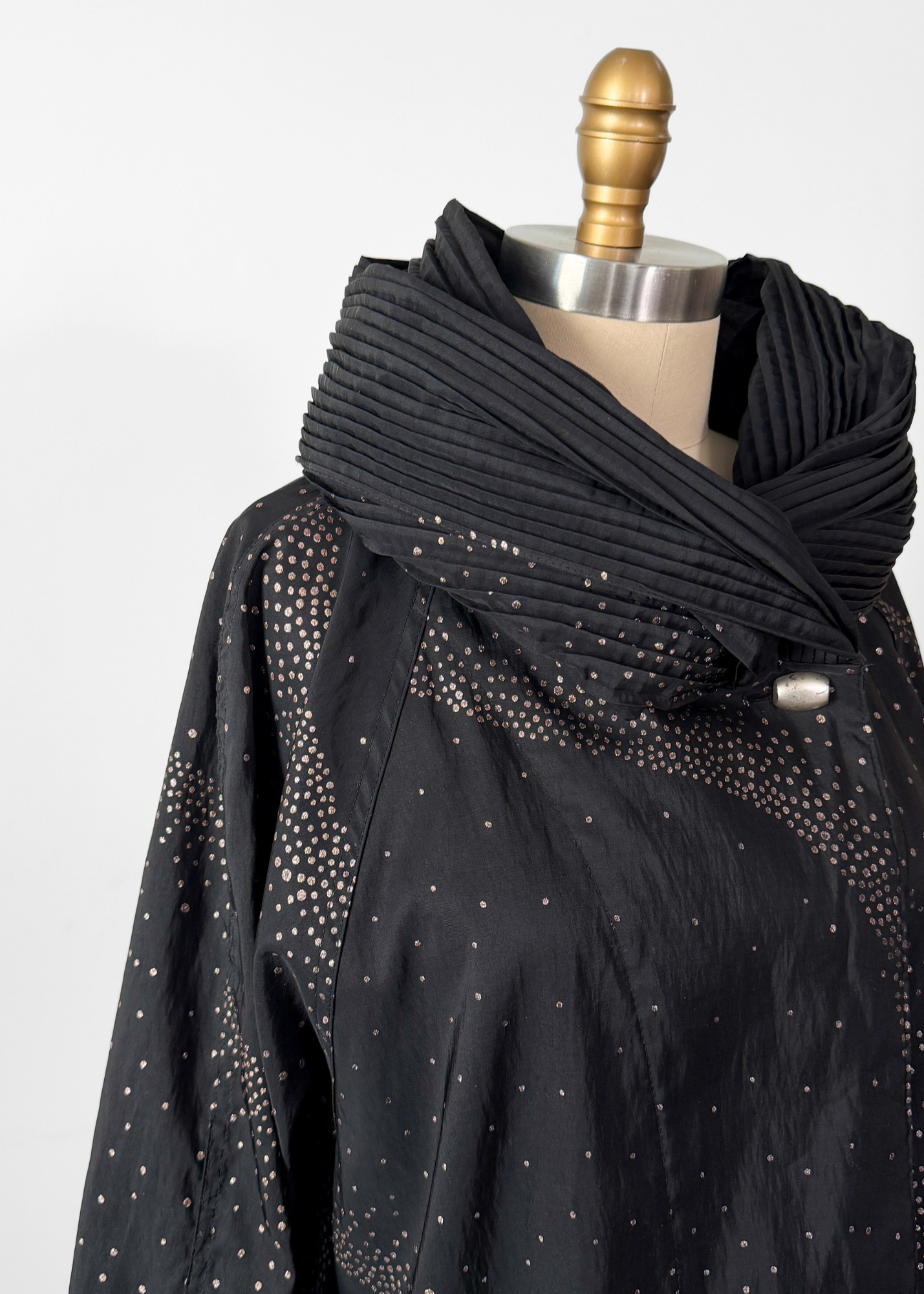 Mycra Pac Reversible Black Polka Dot Rain Coat