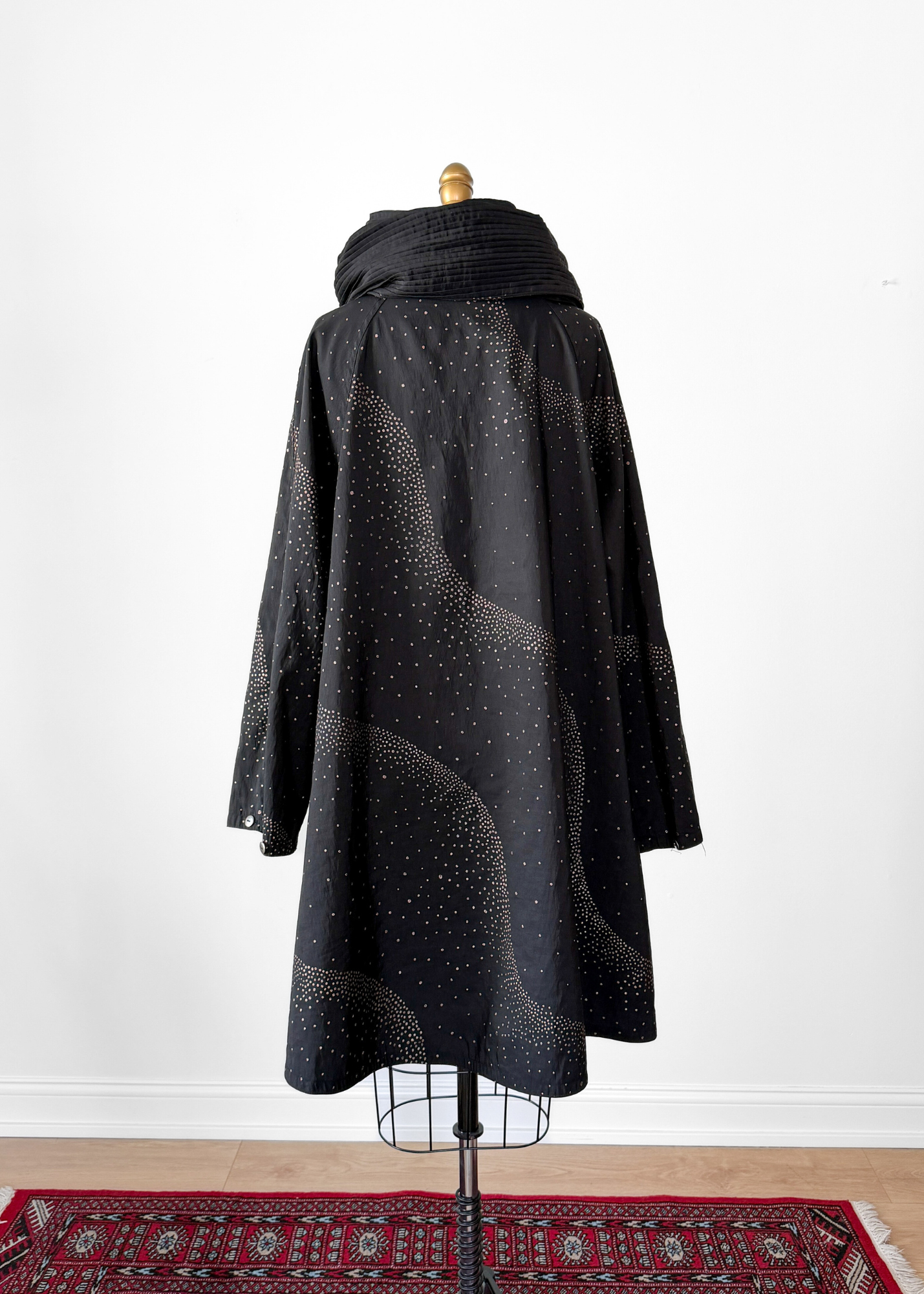 Mycra Pac Reversible Black Polka Dot Rain Coat