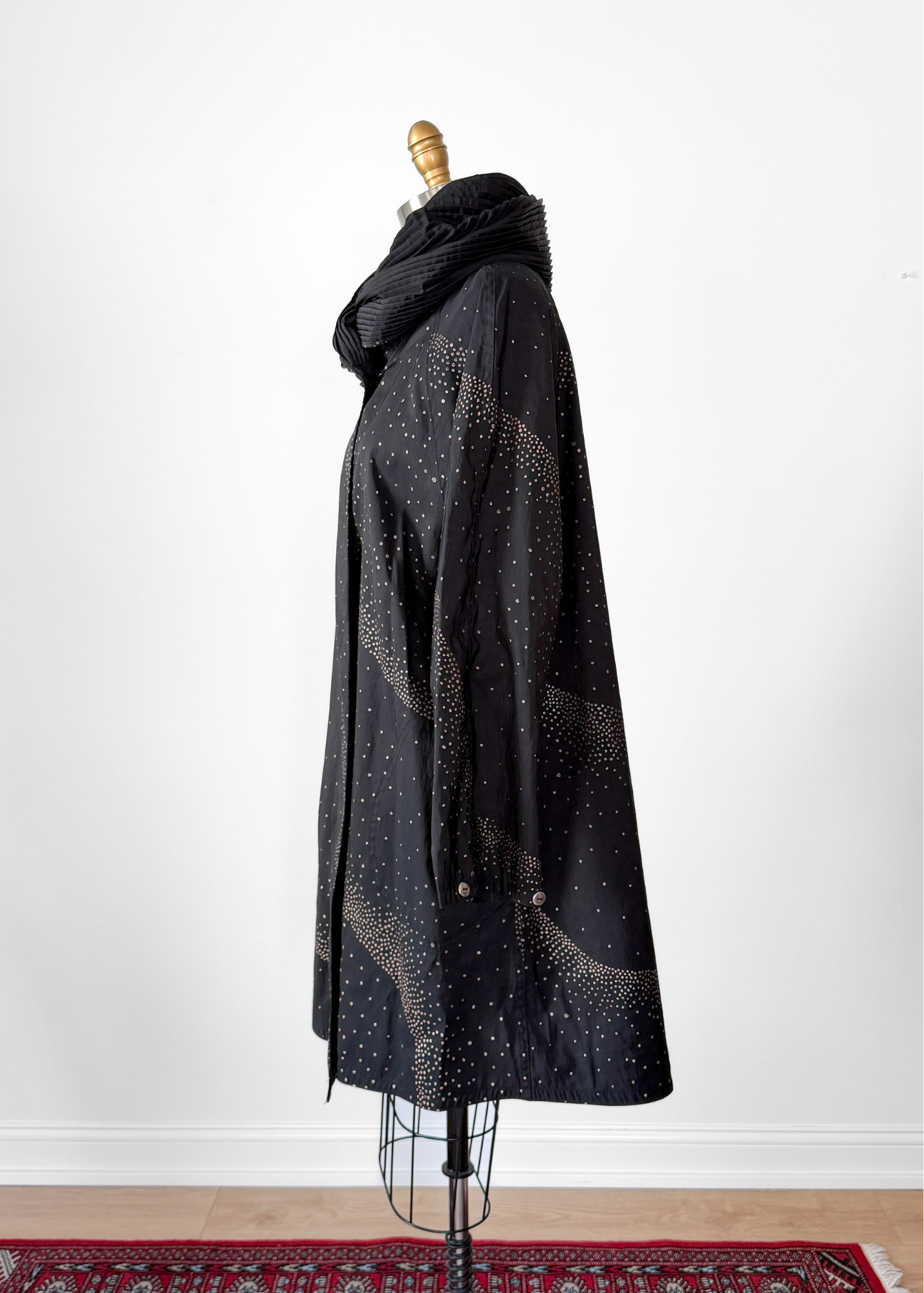 Mycra Pac Reversible Black Polka Dot Rain Coat