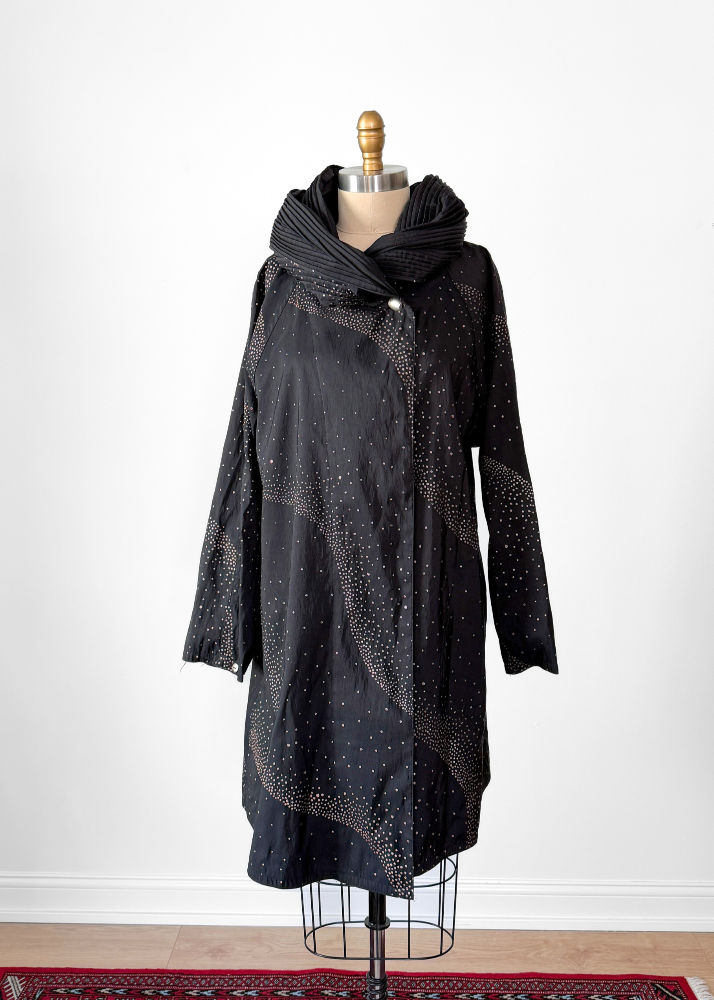 Mycra Pac Reversible Black Polka Dot Rain Coat