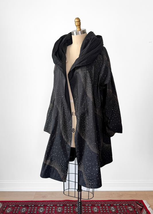 Mycra Pac Reversible Black Polka Dot Rain Coat