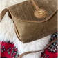 Vintage 70s Gucci Brown Suede Purse