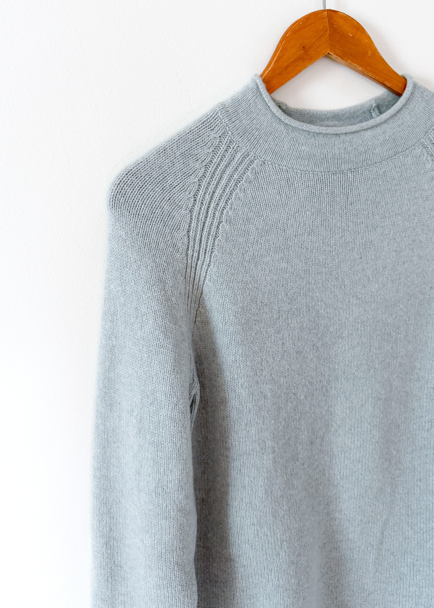 J.Crew Women's 1988 Rollneck™ Sweater Merino Wool Light Powder Blue Knit (S)
