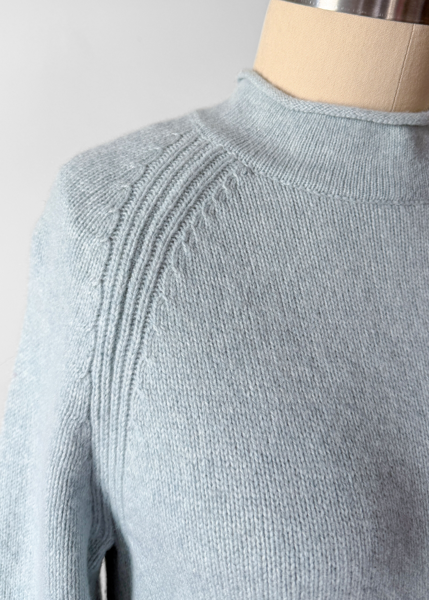 J.Crew Women's 1988 Rollneck™ Sweater Merino Wool Light Powder Blue Knit (S)