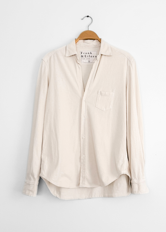Frank & Eileen Tee Lab 100% Cotton Swiss Coffee Cream Button Down (S)
