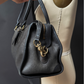 Vintage 1980s Coach Broadway Satchel Black Leather Doctor Bag | USA Made Crossbody Purse