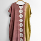 Moyuru Linen Blend Japanese Designer  Shibori Pocket Tunic Dress (M)