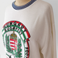 Vintage 80s Hungary National Football Soccer Sweatshirt Crewneck White Graphic Fleece