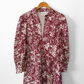 Hyacinth House Begonia Maroon Floral Zip Front Mini Dress (S)