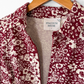Hyacinth House Begonia Maroon Floral Zip Front Mini Dress (S)