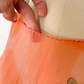 Vintage Hand Made Peach Coral Silk Kaftan Maxi Ethereal Boho Dress