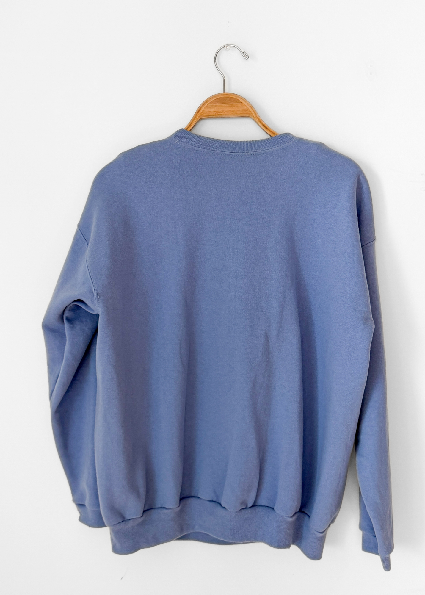 Vintage One-of-a-Kind Peacock Bead Embroidered Hanes Pullover Fleece Sweatshirt (L)