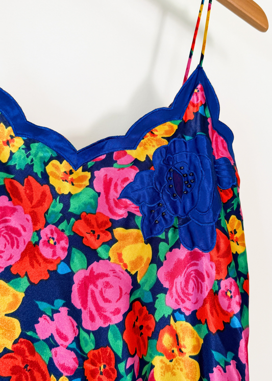 Vintage Victoria's Secret Gold Label Floral Slip Dress (L)