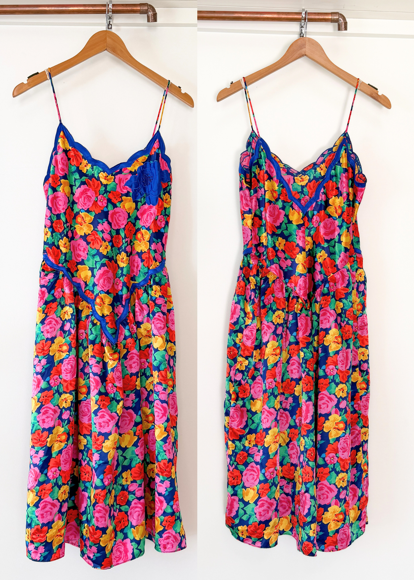 Vintage Victoria's Secret Gold Label Floral Slip Dress (L)