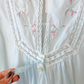 Vintage 80s Babizon Light Blue Bow and Rosette Bed Jacket