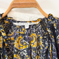 Veronica Beard Ida Floral Silk Yellow Blue Black Mini Dress