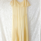 1930s Butter Yellow Silk Chiffon Bias Cut Dress