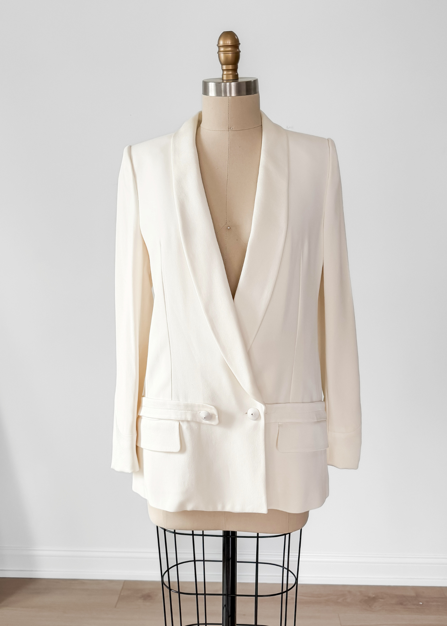 Yves Saint Laurent Ivory Tuxedo Blazer Jacket Runway 2011