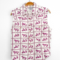 Terra Purple and White Western Cow Print Button Down Top (M)