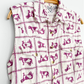 Terra Purple and White Western Cow Print Button Down Top (M)
