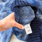 Altuzarra Blue Navy Hand Dyed 100% Silk Ribbon Knit Top (XS/S)