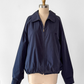 Vintage 90s Burberry Harrington Navy Cotton Windbreaker Spring Men's Jacket (XL)