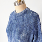 Altuzarra Blue Navy Hand Dyed 100% Silk Ribbon Knit Top (XS/S)