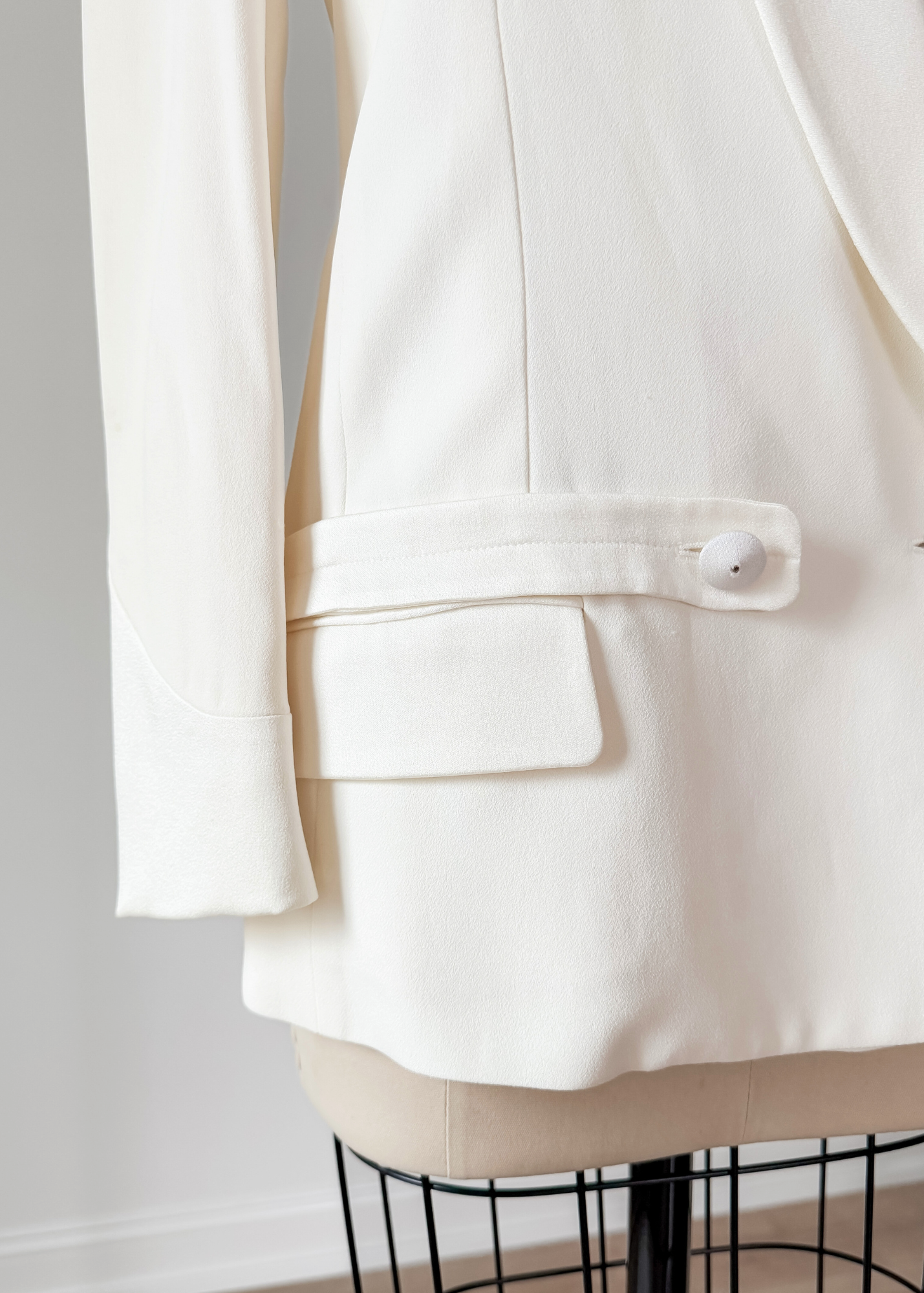 Yves Saint Laurent Ivory Tuxedo Blazer Jacket Runway 2011