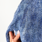 Altuzarra Blue Navy Hand Dyed 100% Silk Ribbon Knit Top (XS/S)