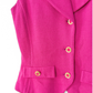 Vintage 90s St. John Pink Gold Button  Knit Vest Top (L)