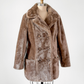 Vintage 80s White Stag Taupe Brown Faux Fur Coat (M)