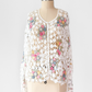 Vintage 00s Susan Bristol Floral Crochet Cardigan (XL)
